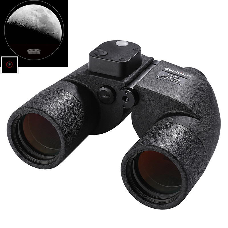 100% Nitrogen Waterproofing Boshile 10x50 with Compass Telescope Binoculars Built-in Distance Measuring Reticle High Power Hd Low Light Night Vision Navigation ราคา 7,124 บาท*ส่งฟรี