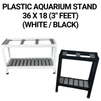 PLASTIC AQUARIUM STAND - 36 X 18 (Suitable for 3 Feet Aquarium) (White / Black) - Fish Tank Aquarium Stand - (鱼缸水族箱支架 / Pendirian Akuarium Tangki Ikan)