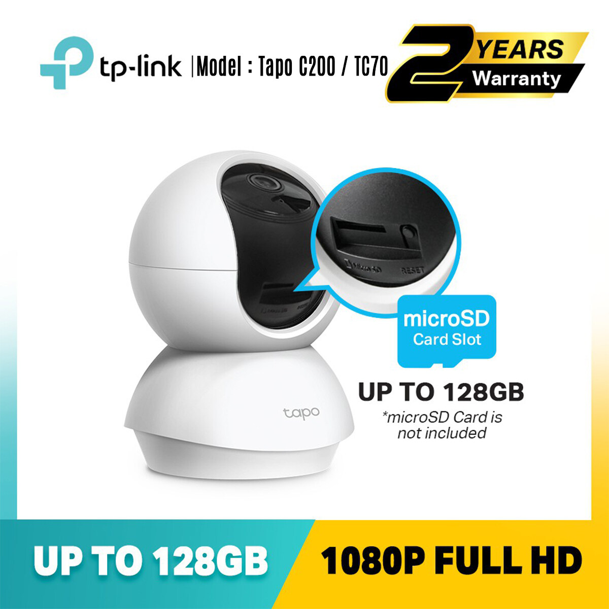[ONLINE EXCLUSIVE ðŸ’¥] TP-Link TAPO C210 3MP SUPER HD / TAPO C200 / TC70 1080P Full HD - Pan Tilt Wireless WiFi Home Security Surveillance IP Camera (CCTV)