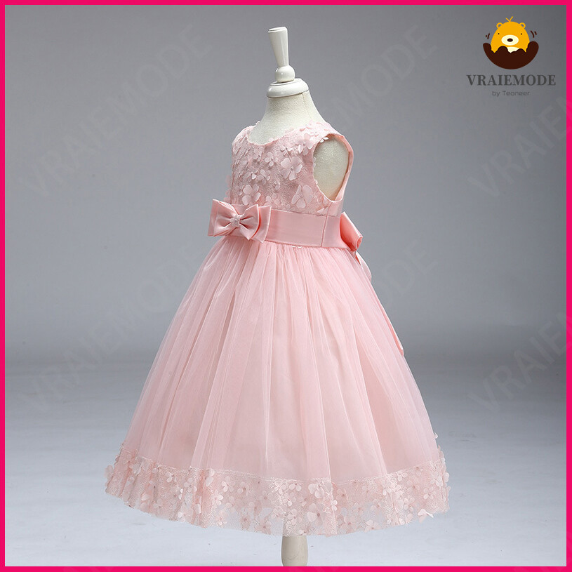 VRAIEMODE Flower Girls Dress Children Dresses for Wedding Evening Party Princess Dress Birthday Kids Dresses Prom Pageant Formal Gown ราคา 660 บาท*ส่งฟรี