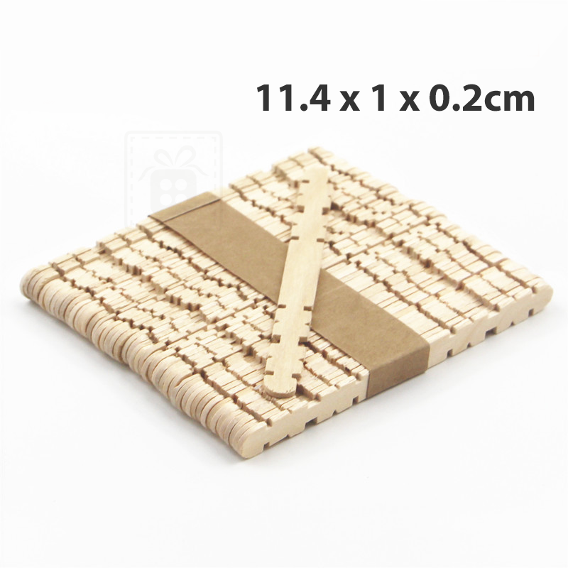 [LECRAFTY] 25pcs/50pcs DIY Ice Cream Stick Wood Craft Stick Round Popsicle Pinewood Handicraft Handcraft