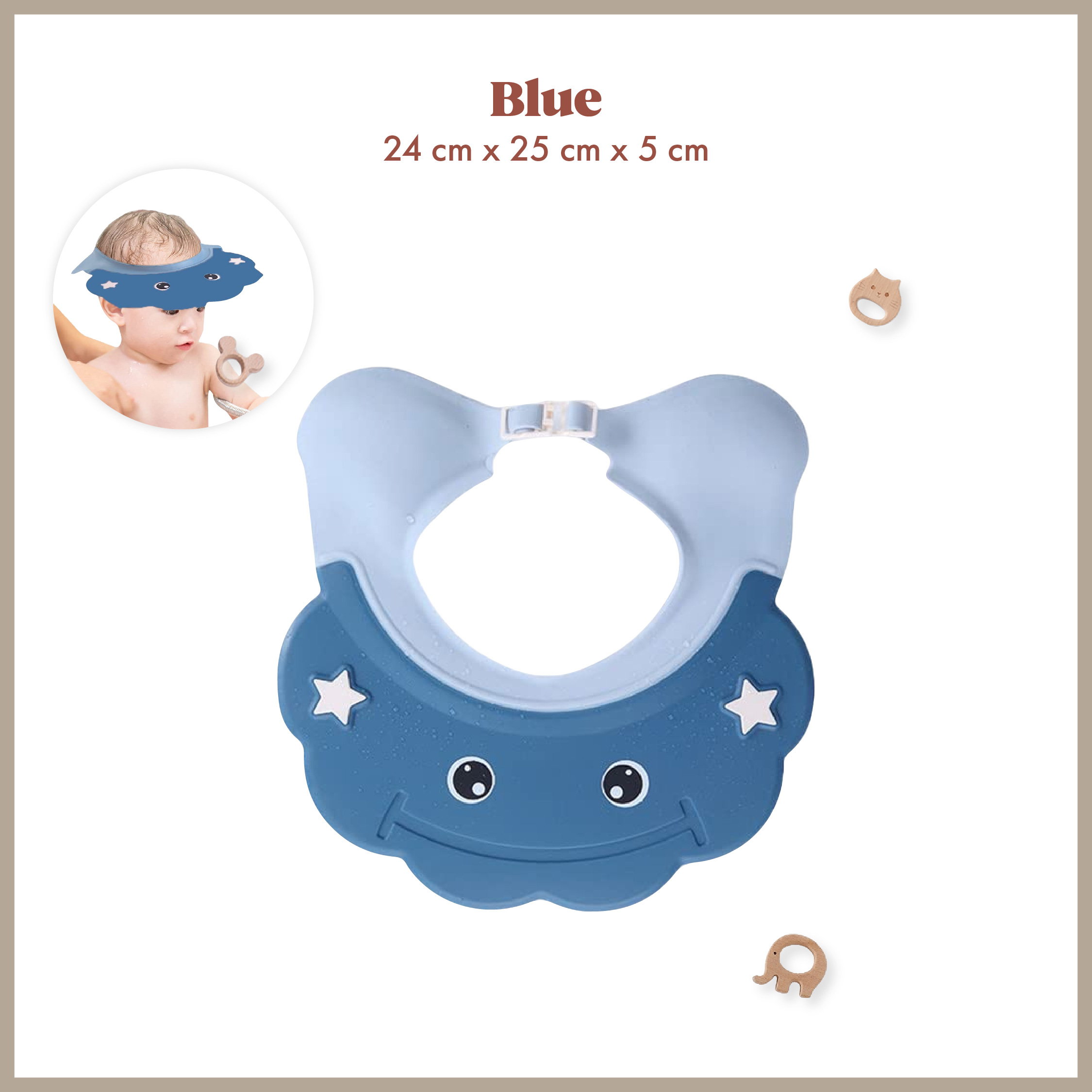 Day One 🍃 Baby Shower Bathing Protect Soft Cap Hat baby Shower Cap Bath Head Cover Topi Mandi Bayi