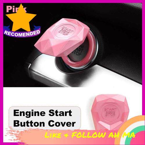 BEST SELLER [Ready Stock] Car Engine Start Stop Button Cover Trim Ignition Sticker Car Interior Decoration Universal (Pink)
