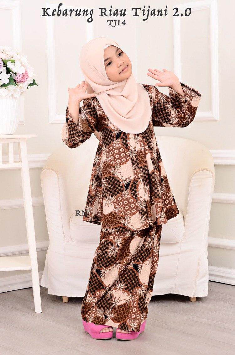 New Collection (KIDS ONLY) KEBARUNG RIAU SEDONDON CORAK BATIK MELAYU TRADISIONAL WUDHU NURSING FRIENDLY Baju Kurung Terkini