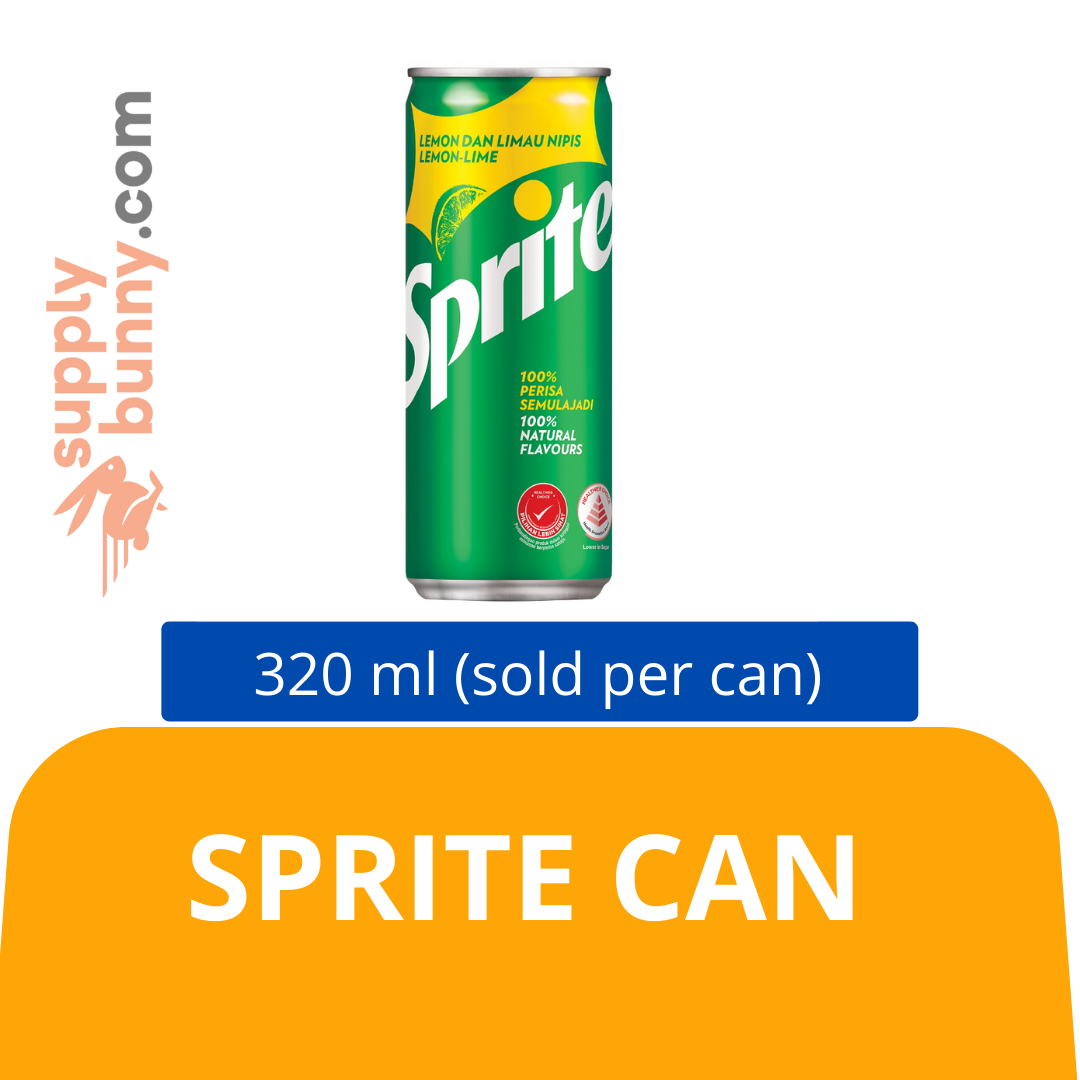 Sprite Can 320ml (sold per can) 雪碧罐装饮料 PJ Grocer Sprite Tin