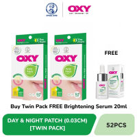 Oxy Day & Night Acne Patch (0.03cm x 52s) | Single Pack | Twin Pack free one Brightening Serum