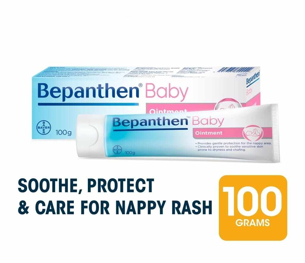 Bepanthen Baby Ointment Nappy Rash Cream to Soothe Protect & Care for Sensitive Skin 100g