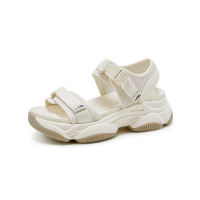 Cameljeans Womens Shoes Summer Thick-soled Platform Sandals Velcro Casual Soft-soled Beach Sandals