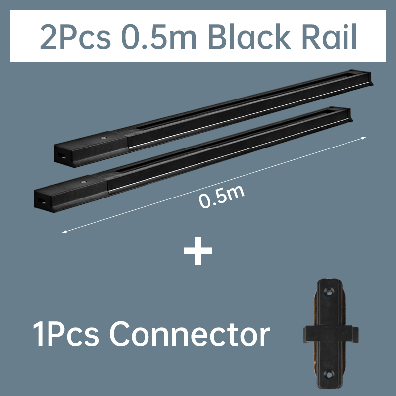 CANMEIJIA LED Track Light Set 2/3/4pcs 12/20/30/40/50W Tricolor Track Lamp Spotlight COB Lampu Siling Spot Lights Adjustable Rail Ceiling Lighting for Store Living Room