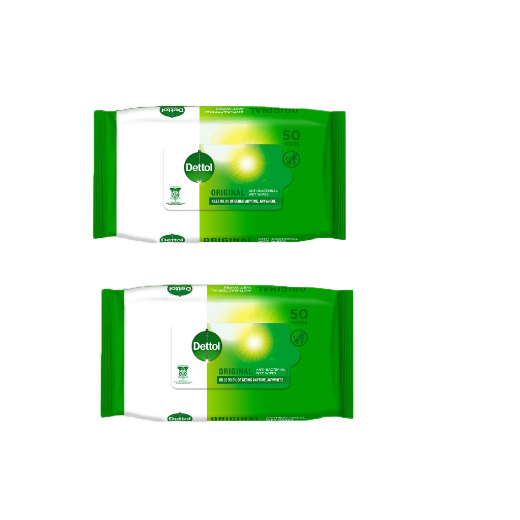 Dettol Sensitive Anti-Bacterial Wet Wipes 50’s – Gentle Formula for Delicate Skin Protection