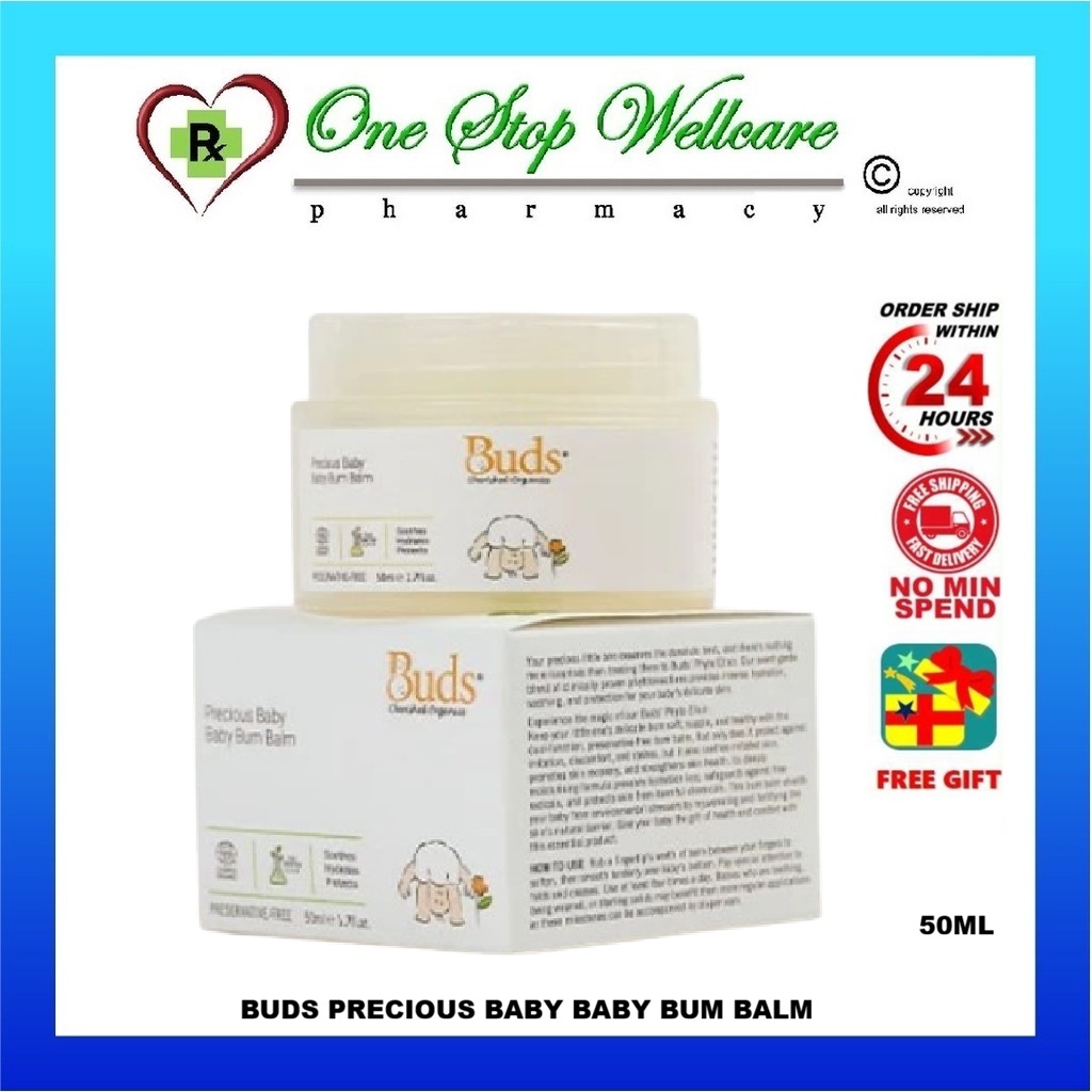 BUDS CHERISHED ORGANICS BABY BUM BALM 50ML (EXP:12/2028)