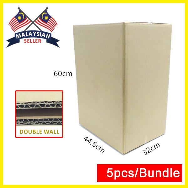 (445x320x600mm Set of 5) Evio Asia Big Cardboard Shipping Carton Box Kotak Besar Double Wall
