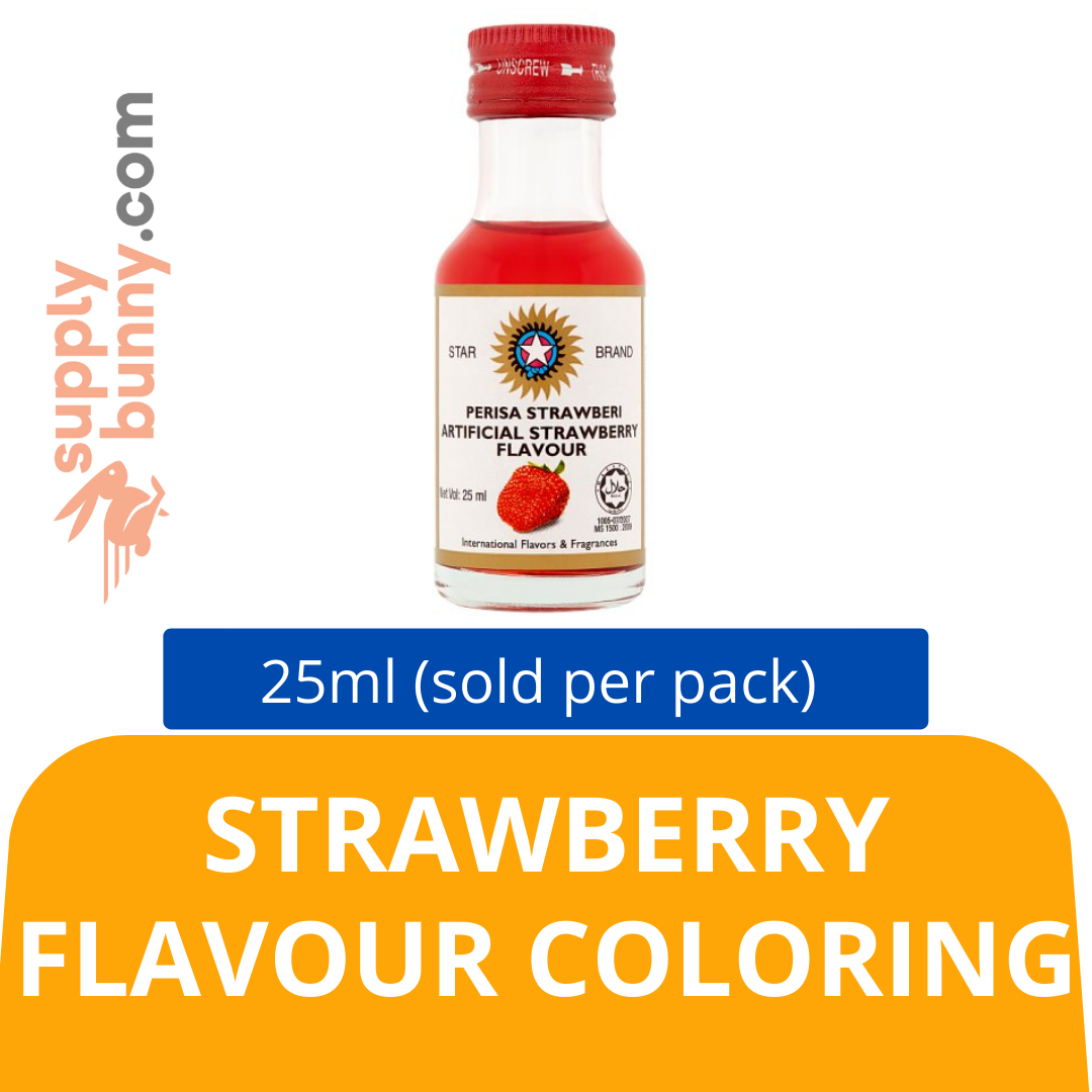 Strawberry Flavour Coloring 25ml (sold per bottle) 食用色素(草莓味) PJ Grocer Pewarna Perisa Strawberry
