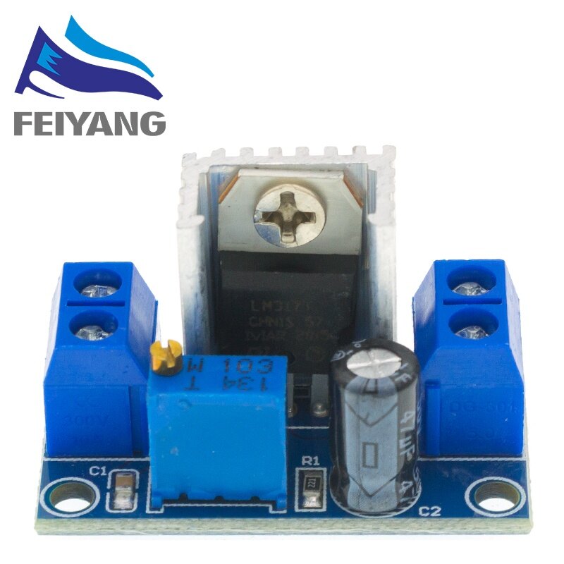LM317 Adjustable Voltage Regulator Power Supply LM317 DC-DC Converter Buck Step Down Circuit Board Module Linear Regulator
