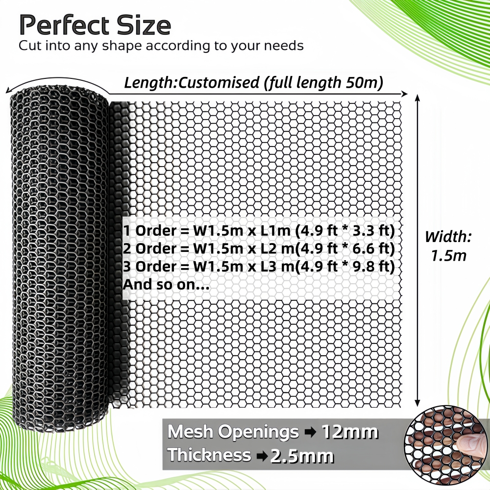 50cm/1m/2m Plastic Safety Net Balcony Railing Protection Net Baby Halang Kucing Masuk Pe Mesh Plastik Jaring Pagar 阳台网