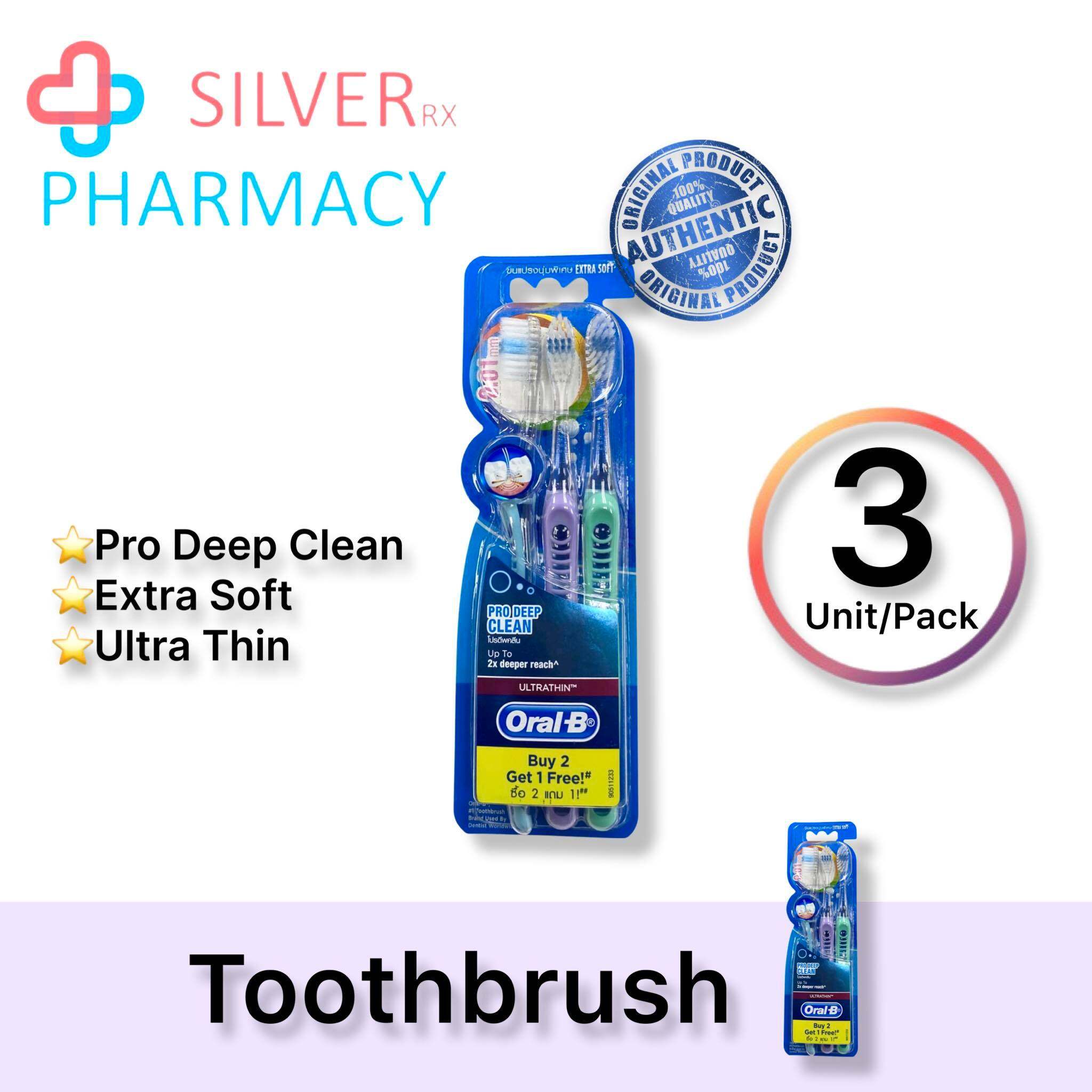 Oral-B Pro Deep Clean Ultrathin Toothbrush [3 Units/Pack] [Single/Twin]