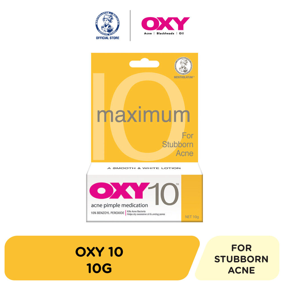 OXY 10 ACNE PIMPLE TREATMENT With Benzoyl Peroxide 10G (For Stubborn Acne)
