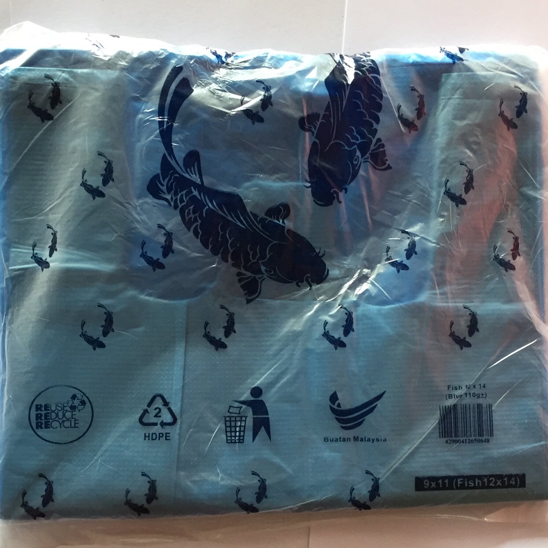 Plastic bag biru (11x13) 50g