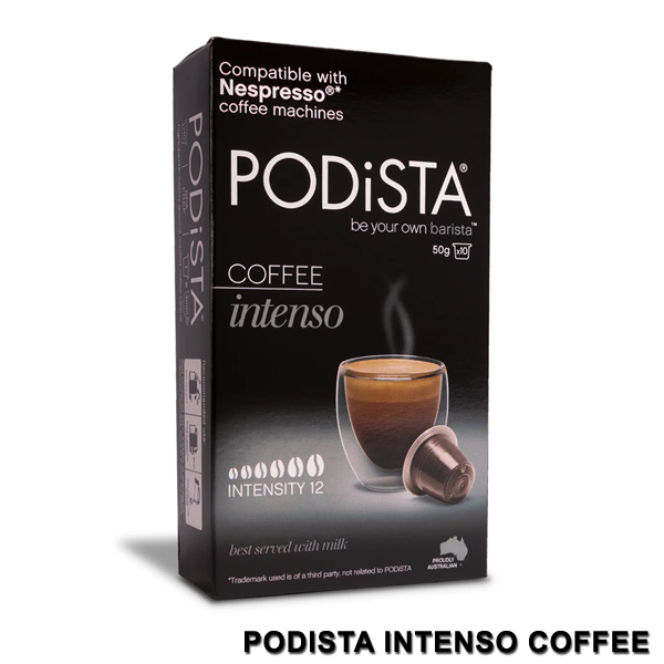 PODiSTA Intenso Coffee (12/10) Pod 50g | Nespresso OriginalLine Compatible Pod
