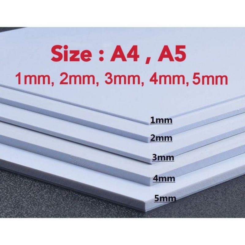 Model Material PVC Board A4 & A5