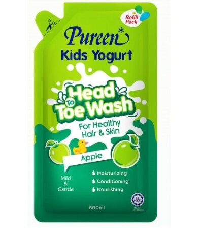 Pureen Kids Yogurt Head to Toe Wash Refill (600ml)