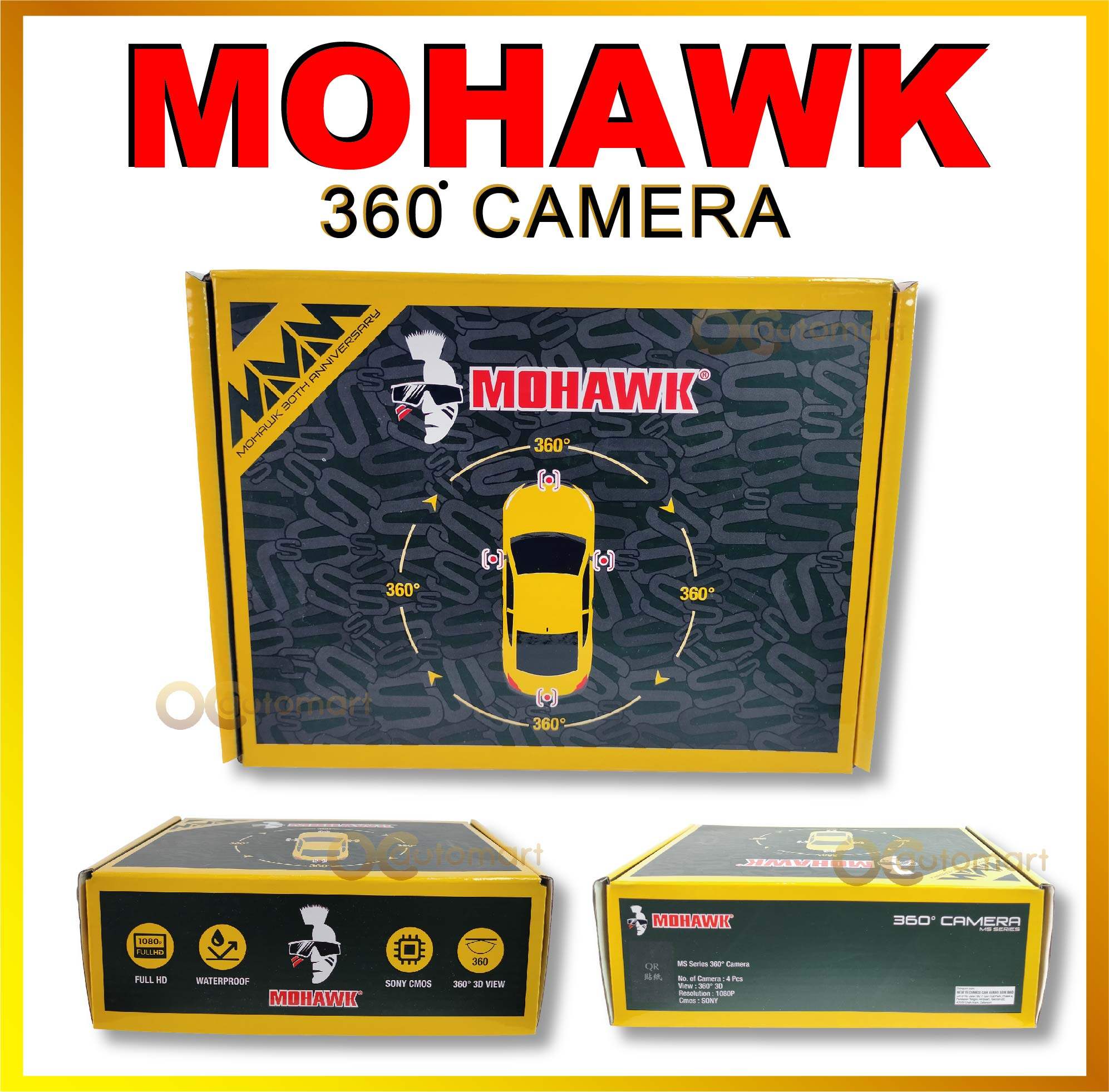 MOHAWK 360 3D View HD Camera MS Series Android 1080P For Android Player Only (4pcs)