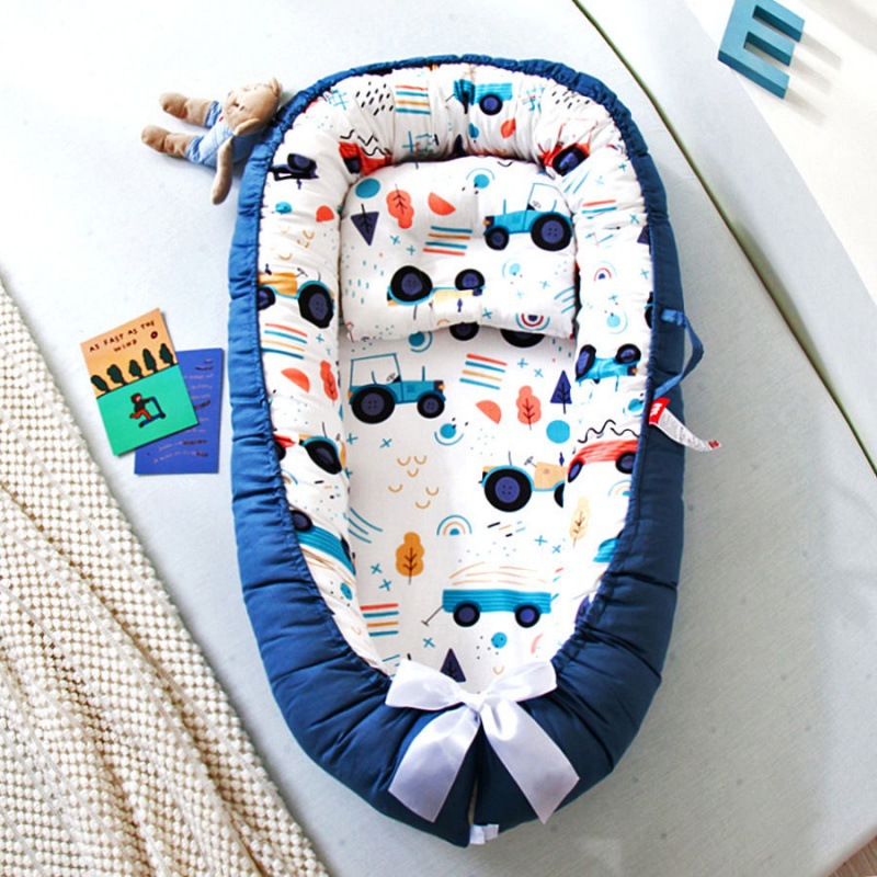 Baby Nest Bed with Pillow Portable Crib Travel Bed Infant Toddler Cotton Cradle Bassin Baby Mattress Tilam Bayi