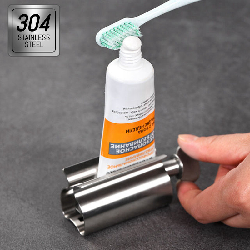 Sáng tạo kem đánh răng ống ép đơn giản kem đánh răng con lăn thép không gỉ lao động tiết kiệm kem đánh răng ống máy quay ép sữa rửa mặt ép