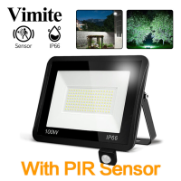 【Ready Stock】Vimite LED Lampu Flood Light Super Bright Motion Detector Outdoor Light 10W 20W 30W 50W 100W Security Lights IP66 Waterproof Garden Spotlight Daylight for Yard House Villa Wall Street Basketball Court Arena White