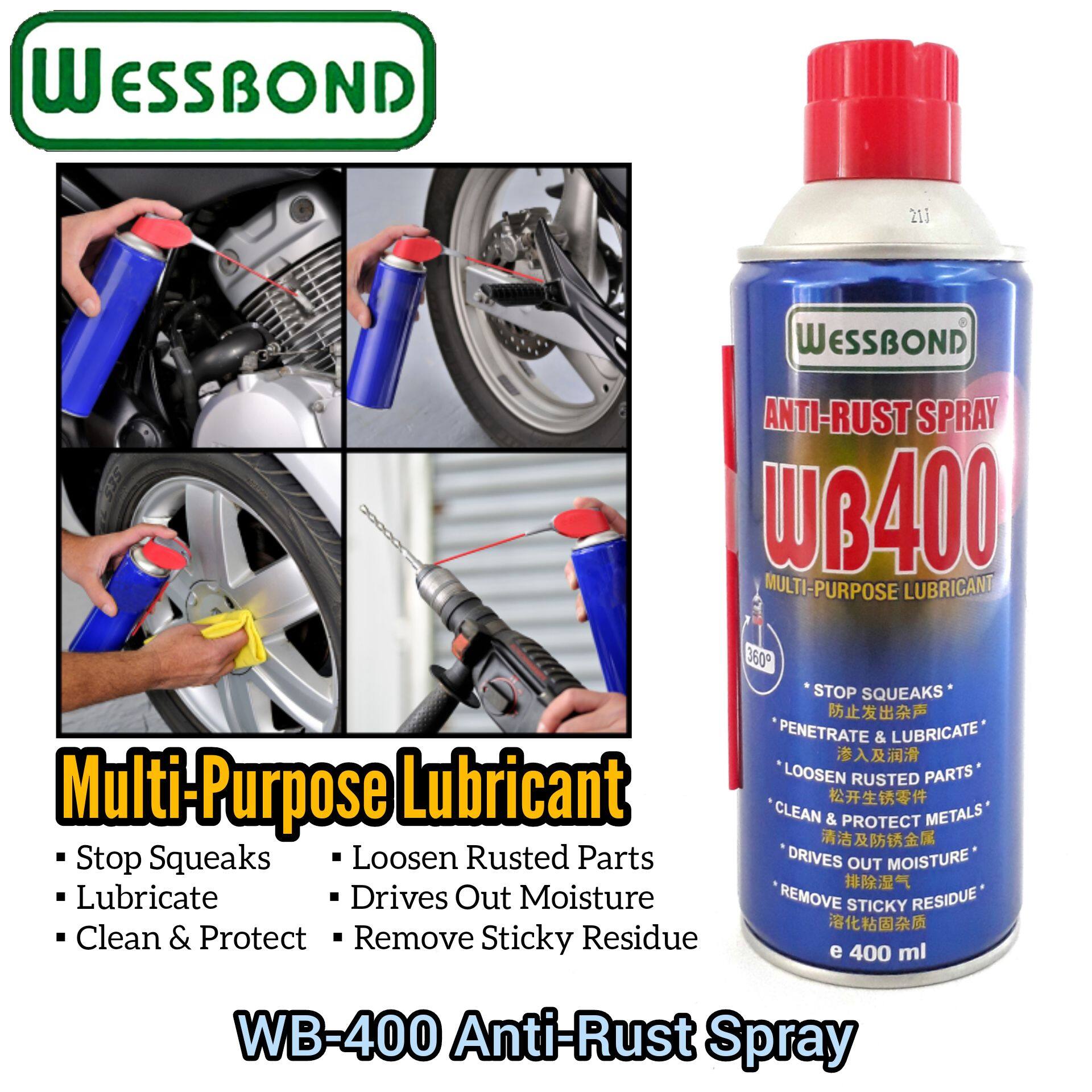 Wessbond WB400 AntiRust Spray MultiPurpose Lubricant For Rusted