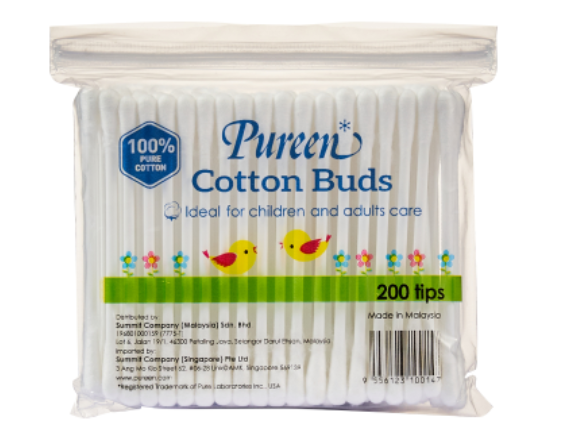 PUREEN Baby Cotton Buds (POLYBAG) - 200s / 200 tips