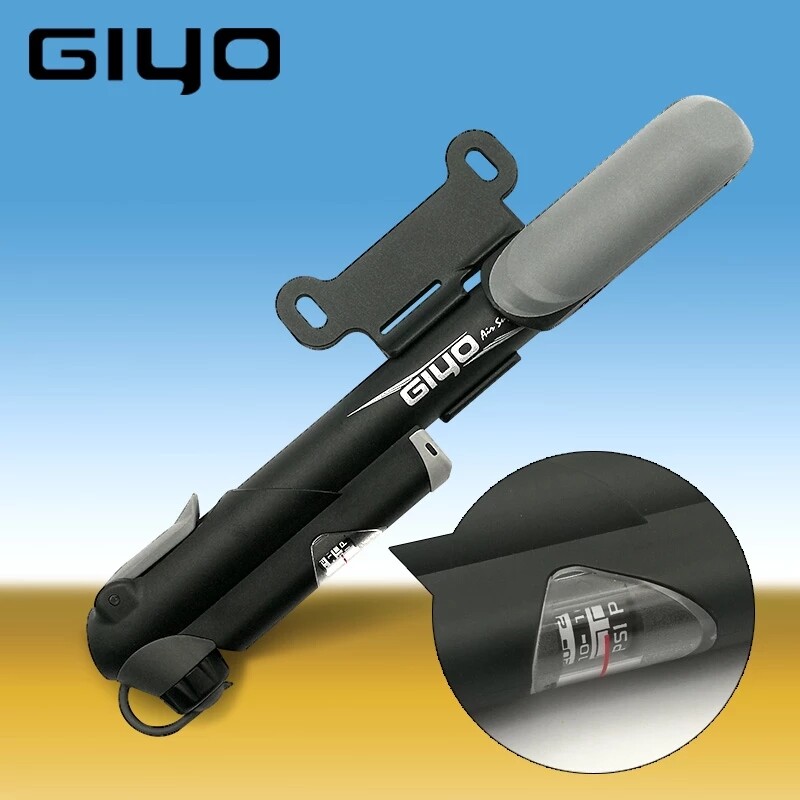 Bơm Hơi Cầm Tay GIYO GP-43S 100PSI, Bơm Lốp Mini Presta Schrader, Van Bơm AV/FV Cho Xe Đạp Đường Trường