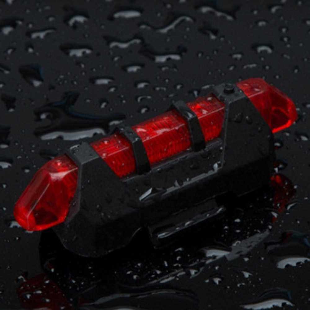 USB Rechargeable Rear Bicycle Light LED Bike Tail Lamp 4 Lighting Modes Weather Tight Design Built-in 160mAh Capacity Battery Cycling Light (White)