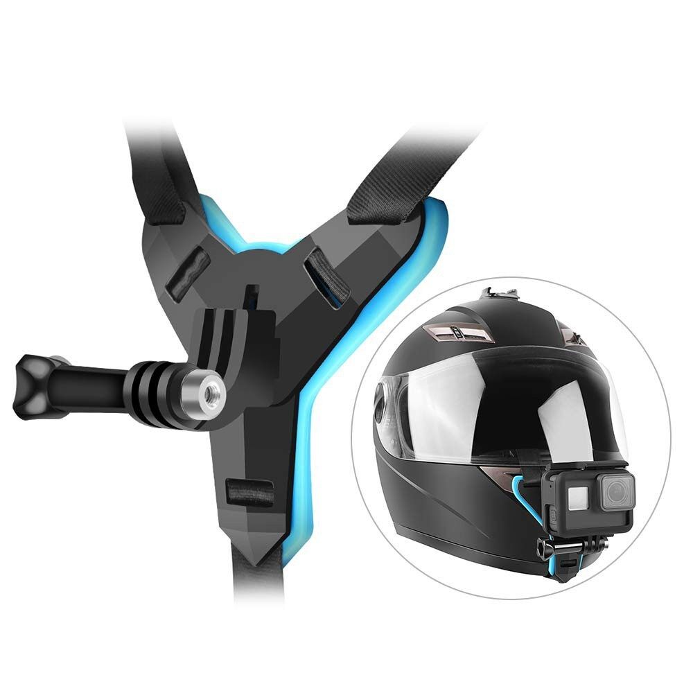[ Local Ready Stocks ] Full Face Motorcycle Helmet Chin Strap Mount Holder For GOPRO, SJCAM, ACTION CAM Normal Standard Size