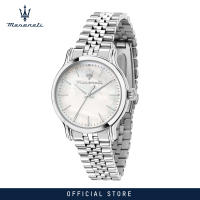 [2 Years Warranty] Maserati Epoca 34mm White Mop Dial Womens Quartz Watch R8853118521 with Luminous Hands