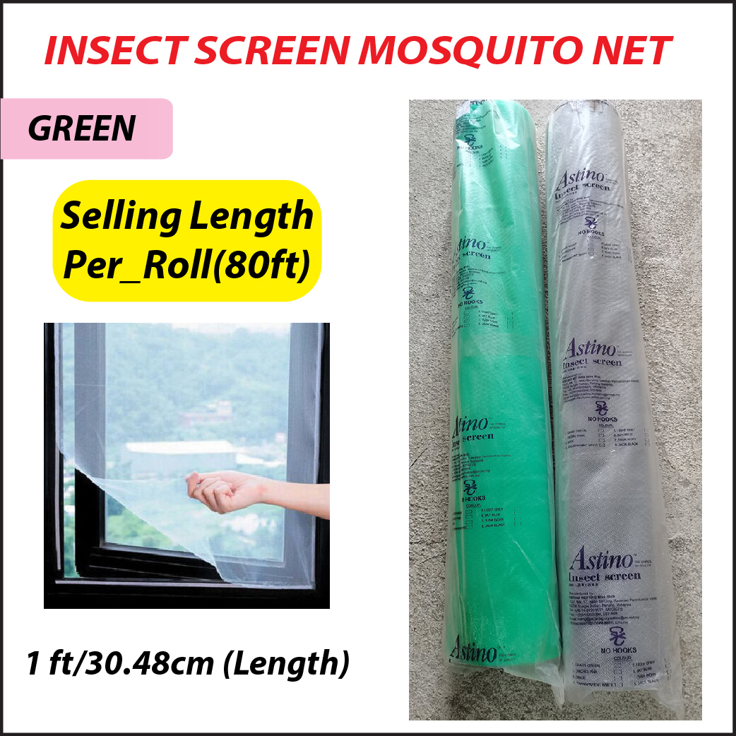 (1 ROLL) Jaring Nyamuk | Net insect screen mosquito net/insect mesh | 4ft for mosquitofliesbugsflying & pets