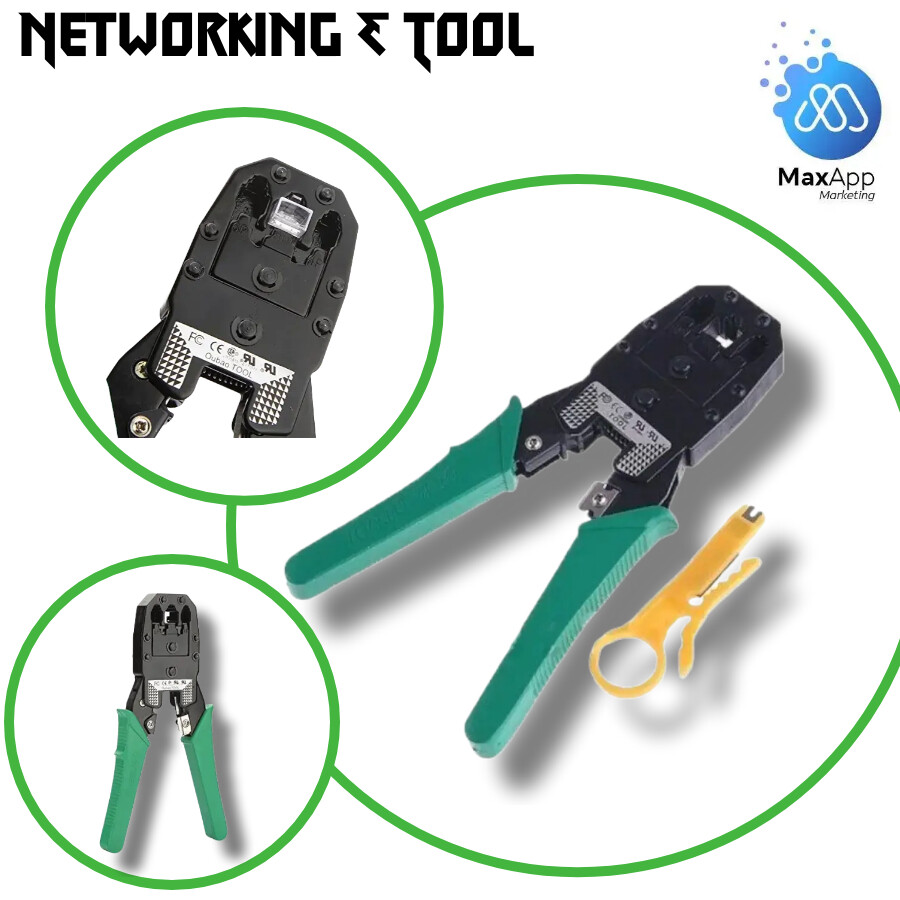 (Ready Stock) Network Crimping Tool For Lan 4P,6P,8P Modular Connector Cable Crimper Pliers Stripper Wire Striper tool