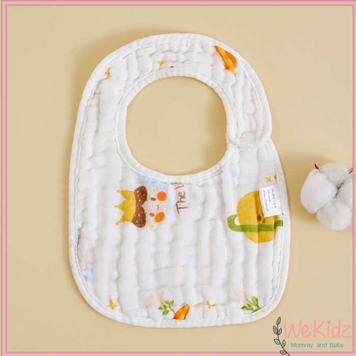 [WeKidz] 2024 Baby Saliva Towel Baby Bibs Cotton Adjustable Button Bib Bayi 宝宝口水巾
