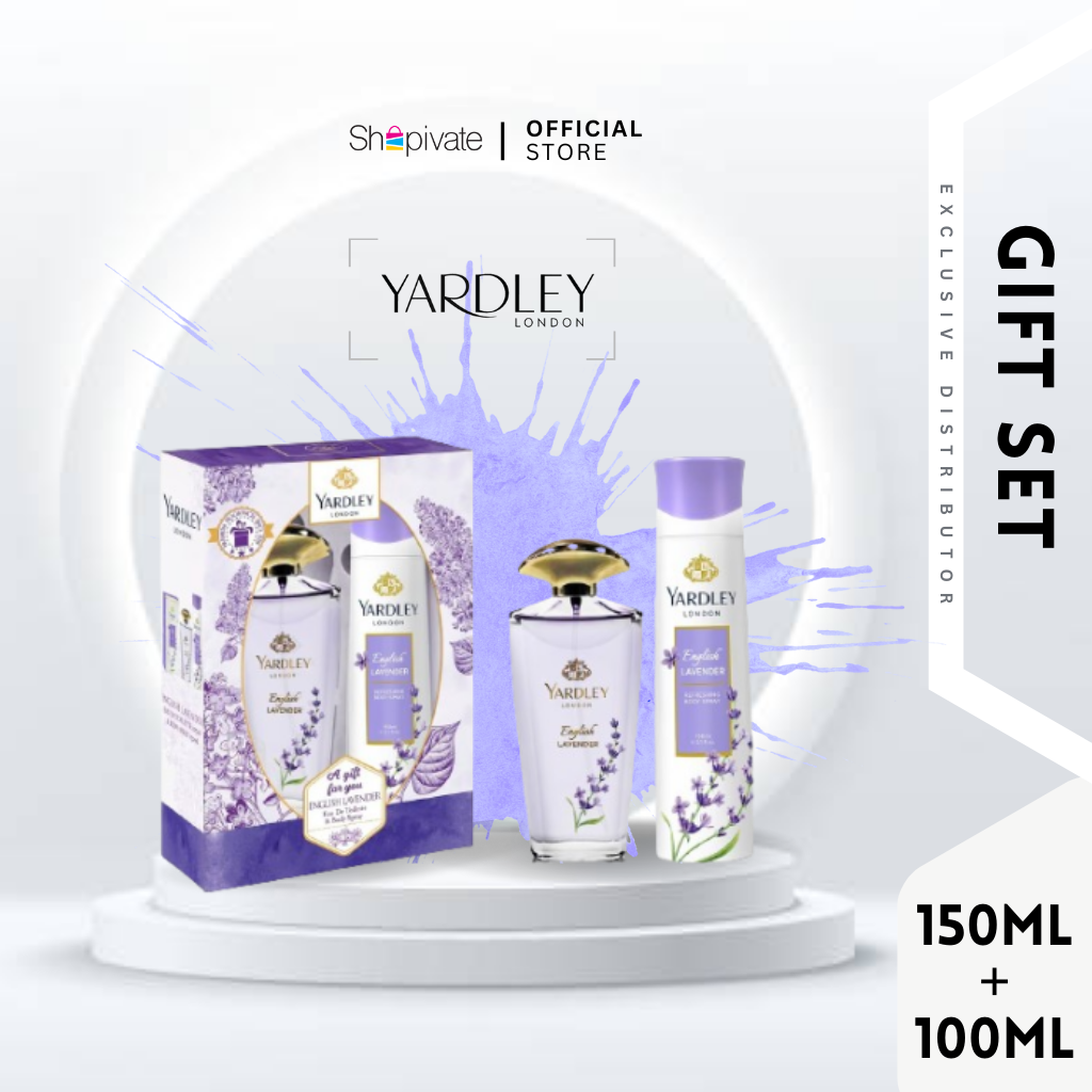 Yardley London Gift Set ENGLISH LAVENDER EDT 100ml + Body Spray For Women 150ml