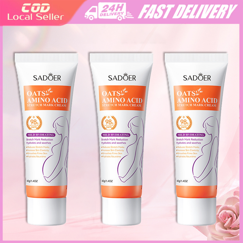 SADOER Stretch Mark Cream Repair skin Stretch Mark Nourishing Solution for Pregnancy and Postpartum Skin ffectively fades and smoothens the skin 40g妊娠纹乳霜