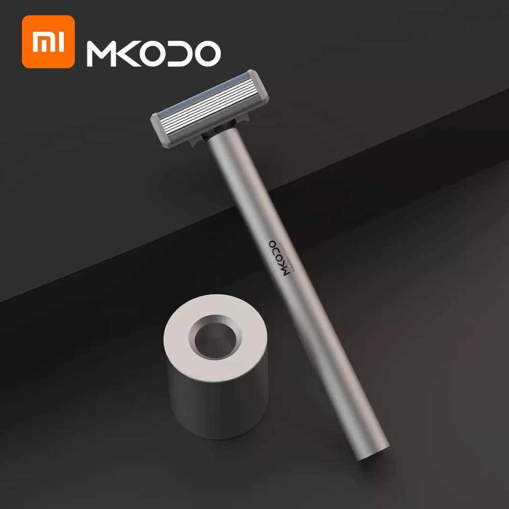 Xiaomi youpin MKODO Sensing Shaver T1 Manual Face Shaver High Frequency Shock 3D Electric Shaving Razor Men Washable Steel Beard Machine Set (Standard)