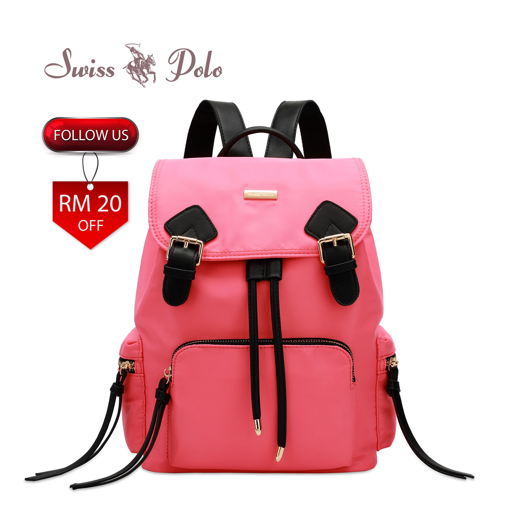 SWISS POLO Ladies Backpack HEK 7575-3 PINK