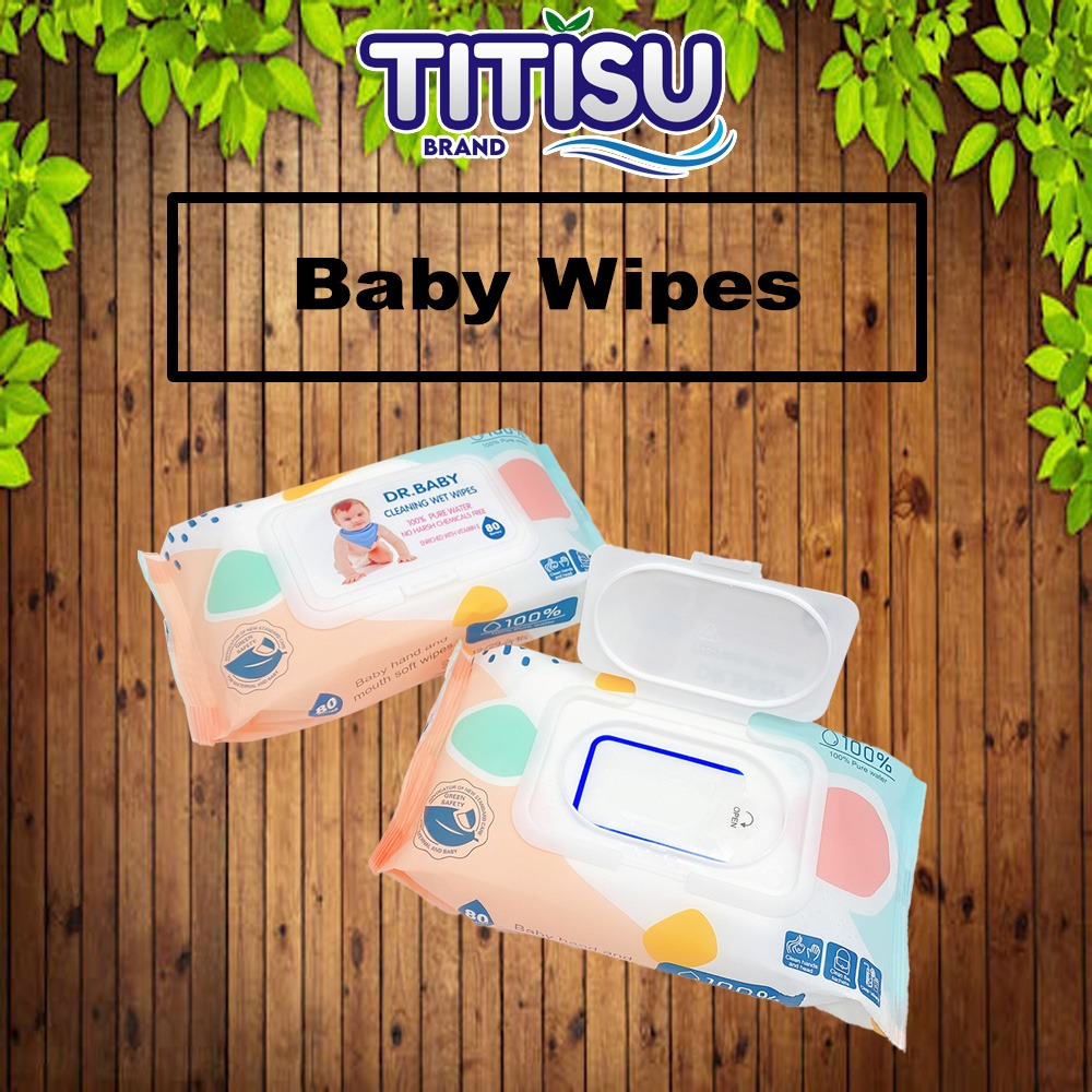 🧻[80 Pcs] Cotton Wipes Baby Hand and Mouth Wipes🧻[80 Helai] Kapas Lap Baby Tisu Untuk Tangan dan Mulut🧻[80张]棉柔湿巾婴儿手口湿巾🧻