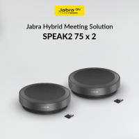 Bundle of 2 Jabra Speak2 75 MS – Professional Wireless Speakerphone for Microsoft Teams (With Link380A Dongle)