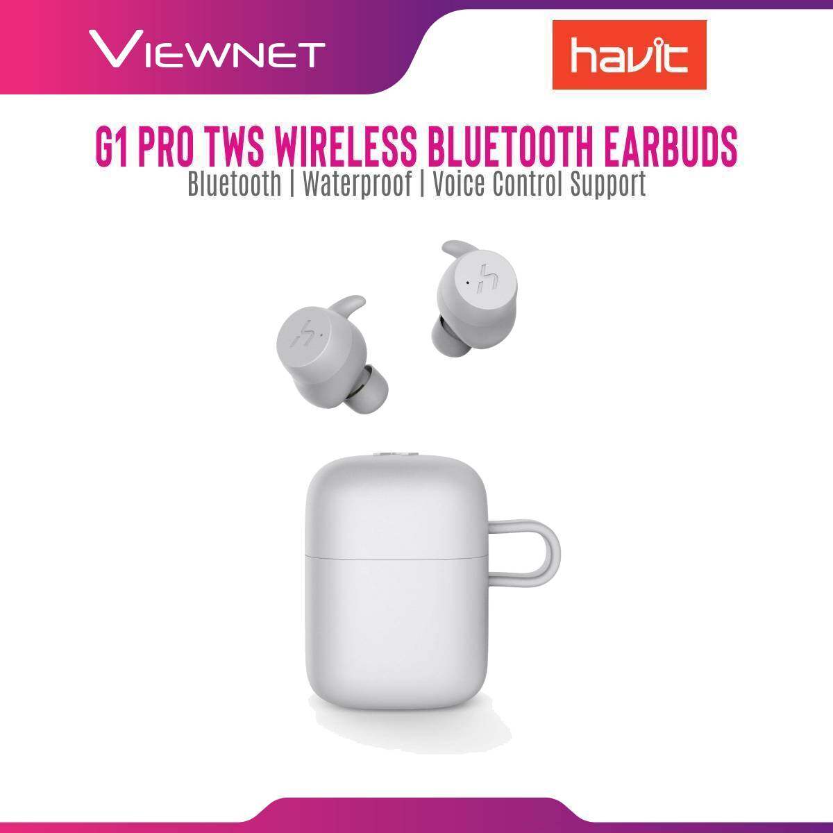 Havit G1 / G1 Pro IPX5 Waterproof TWS True Wireless Sports Bluetooth V5.0 Earphone Stereo Earbuds With 720mAh Charging Case Microphone Voice Control One-key SIRI Features