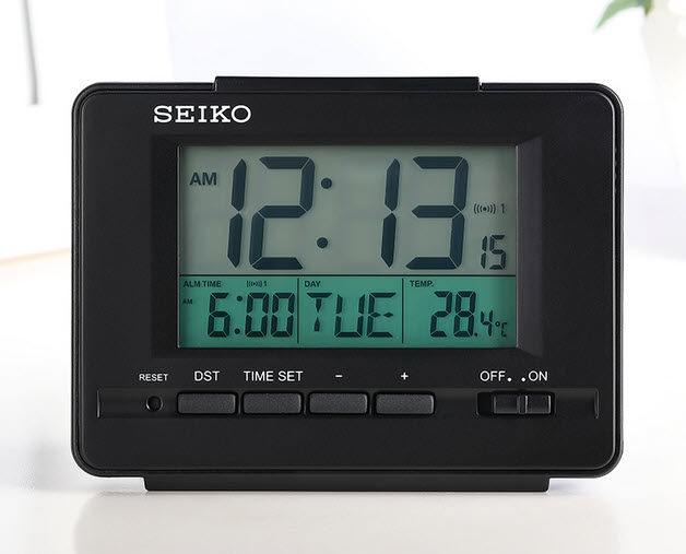 100% ORIGINAL SEIKO Digital Bedside Light Snooze Alarm Clock QHL078 (QHL078K QHL078W) [Jam Loceng]