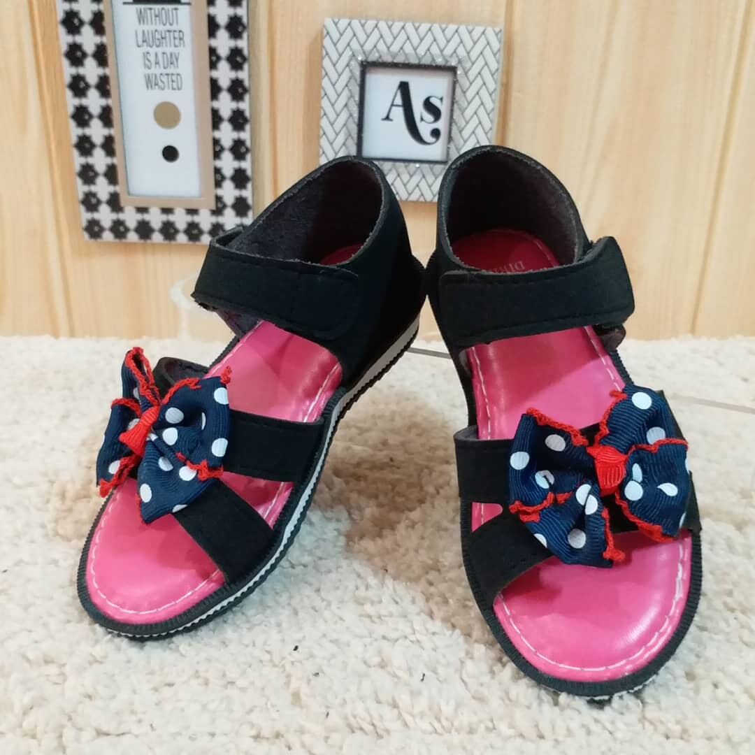 ✨READY STOCK✨ Girl Sandals Kids Baby Fashion Ribbion Princess Sandal Casual Pu Beach Sandal