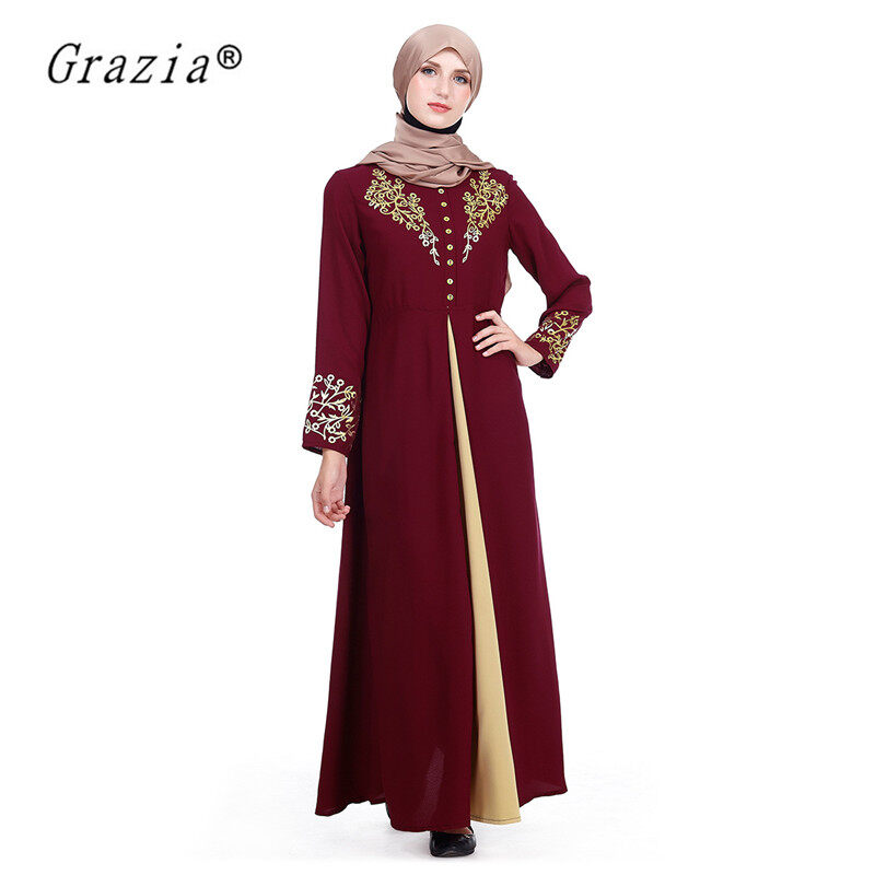 New Collection GRAZIA Plus Size Muslim Abaya Dubai Women Maxi Dresses Ramadan Muslim Prayer Robe Hijab Dress Kaftan Islamic Turkish Islamic Clothing 2020 New Collection GRAZIA Plus Size Muslim Abaya Dubai Women Maxi Dresses Ramadan Muslim Prayer Robe Hijab Dress Kaftan Islamic Turkish Islamic Clothing 2020