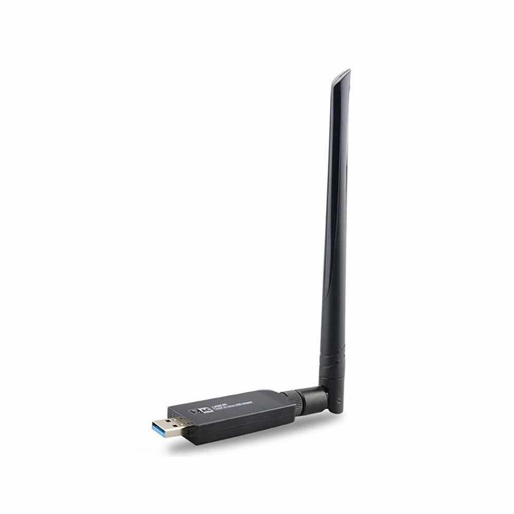 1200M Wireless Network Card USB3.0 Wireless Network Card USB WiFi Adapter Dual-frequency Wireless Network Card Black (Standard)
