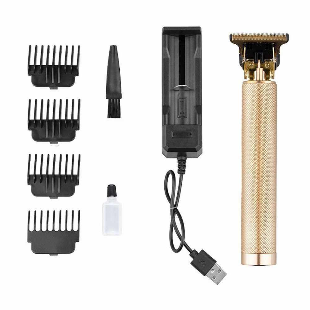 T9 Professional Hair Trimmer Men Hairstyle Cutter Carving Tool Electric Haircut Machine with Rechargeable Base (Standard)